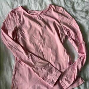 Women's Pink Long Sleeve Top